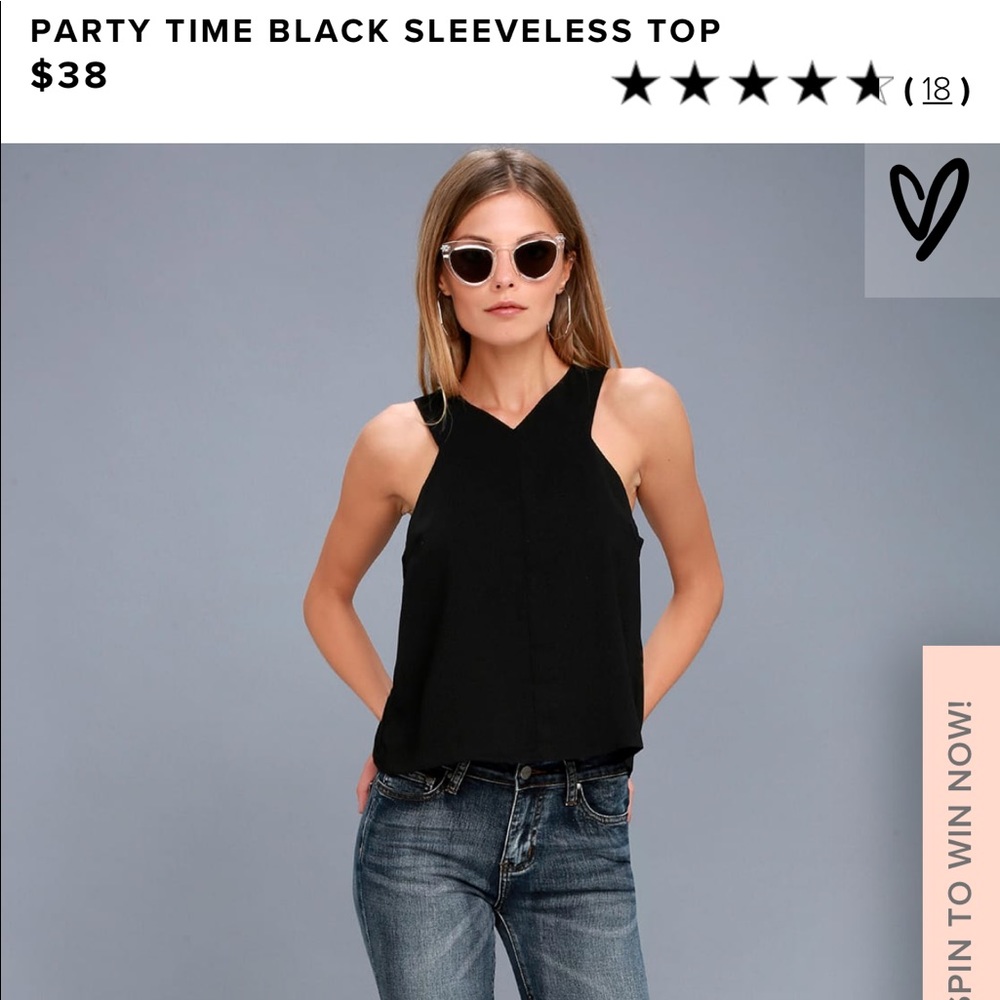 Black Sleeveless Top